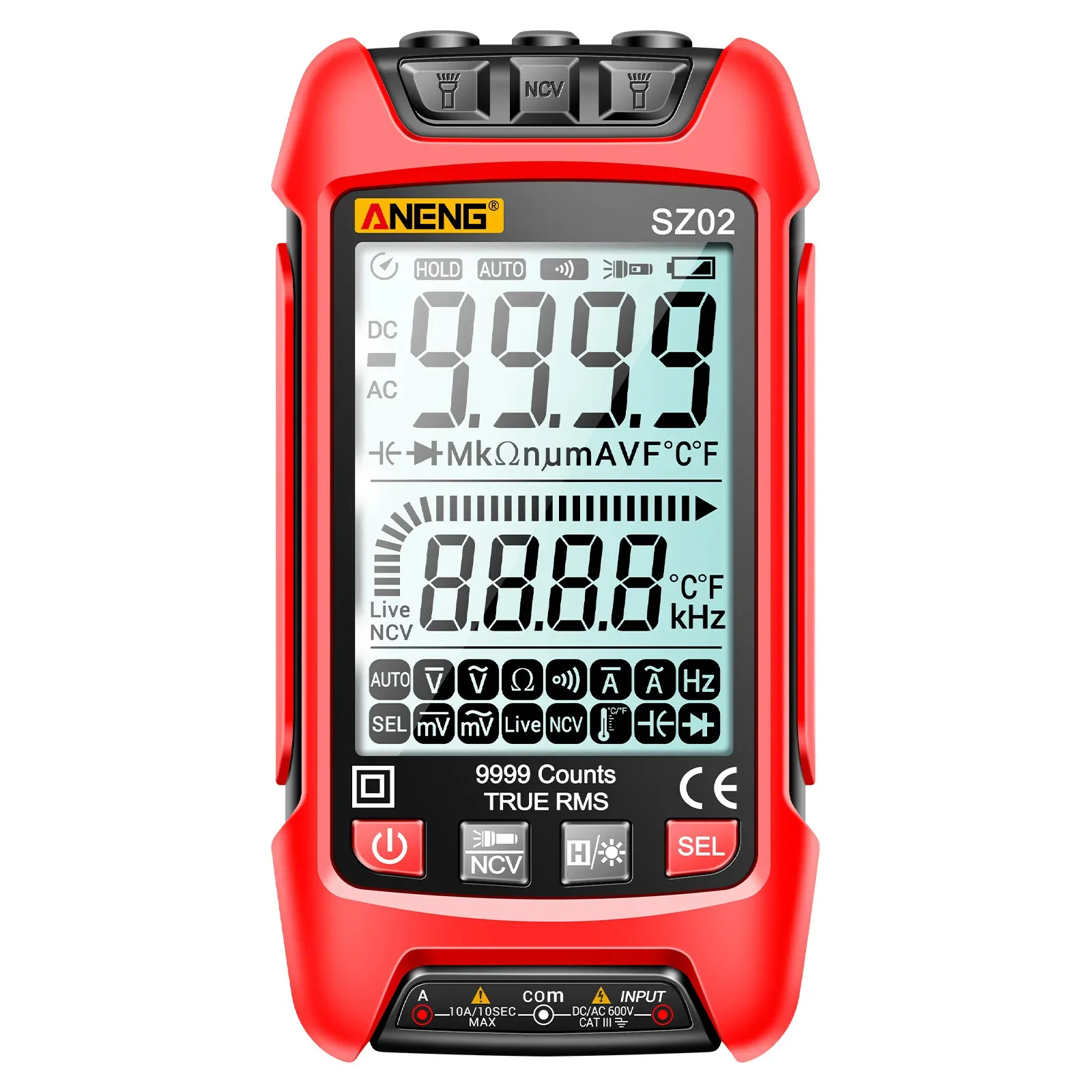 ANENG SZ02 9999 Smart Digital Multimeter True RMS Auto