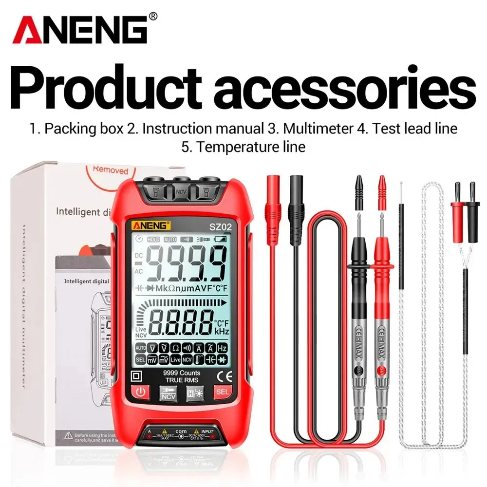 ANENG SZ02 9999 Smart Digital Multimeter True RMS Auto - image 2