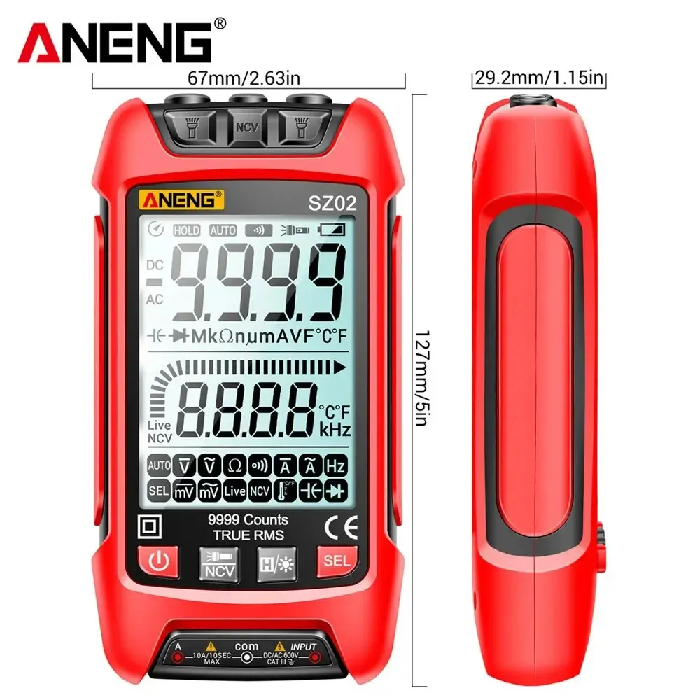 ANENG SZ02 9999 Smart Digital Multimeter True RMS Auto - image 4