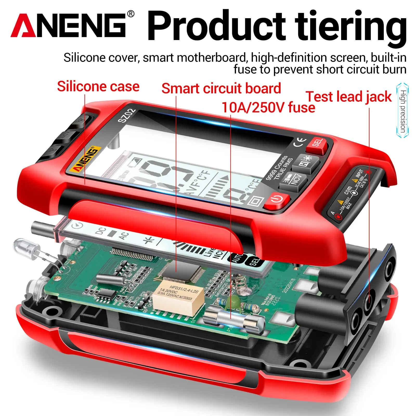 ANENG SZ02 9999 Smart Digital Multimeter True RMS Auto - image 5