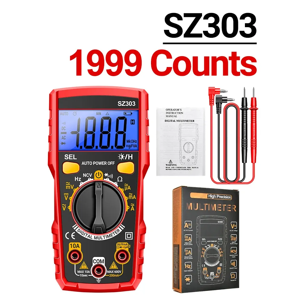 ANENG SZ303 Multimeter 1999 Count Digital AC/DC Voltage