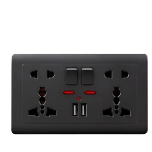Universal Multi socket Panel 13A 2 Wall Sockets Plug with