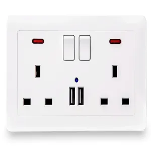 Universal Rectangular Square UK Standard Switch Double