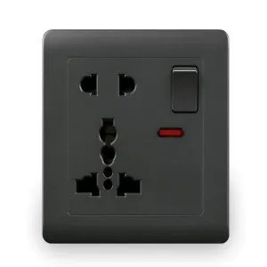 Universal Socket Panel 13A Wall Socket Plug Standard Gray