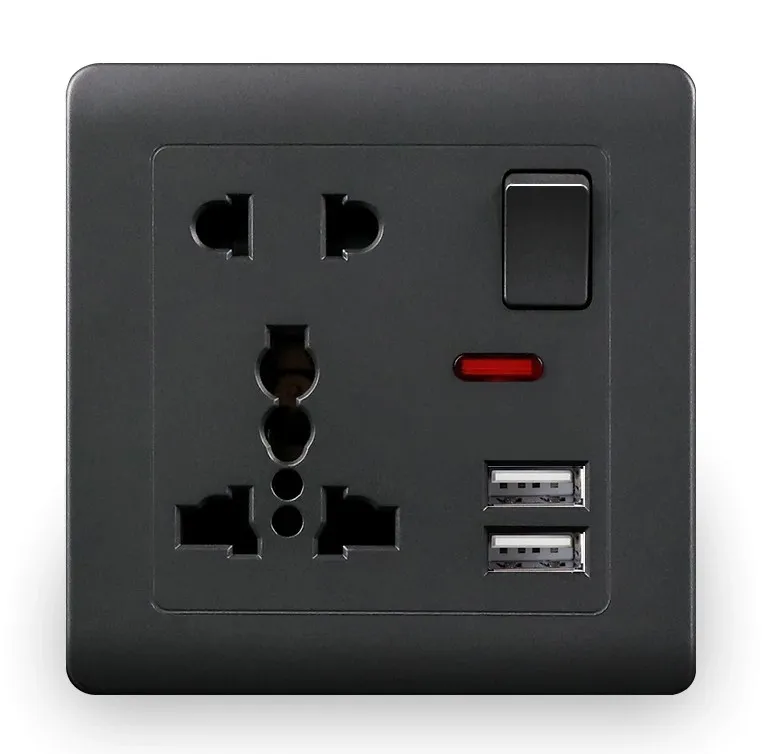 Universal AC 230v 13A Wall AC Plug Socket Socket Outlet