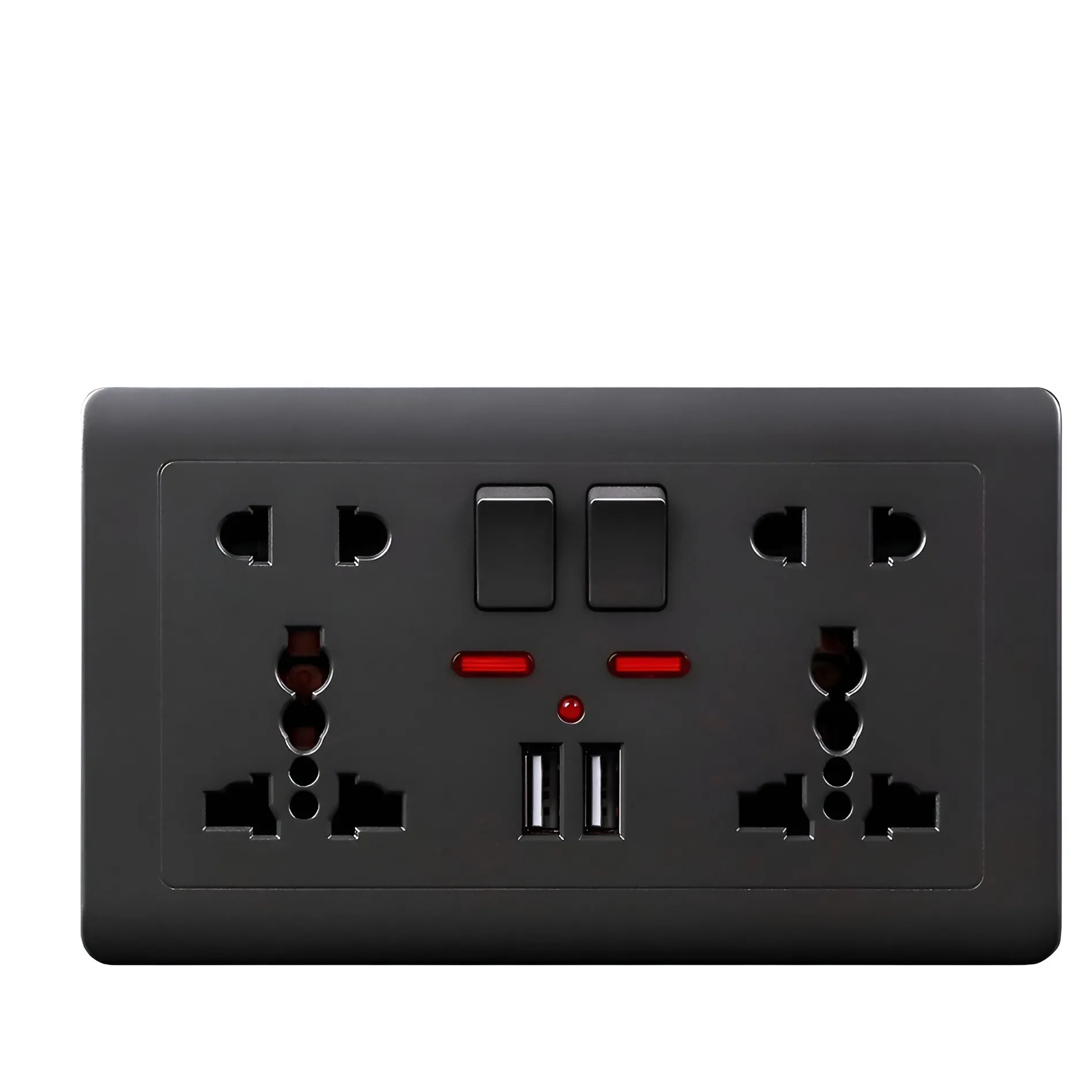 Universal Multi socket Panel 13A 2 Wall Sockets Plug with
