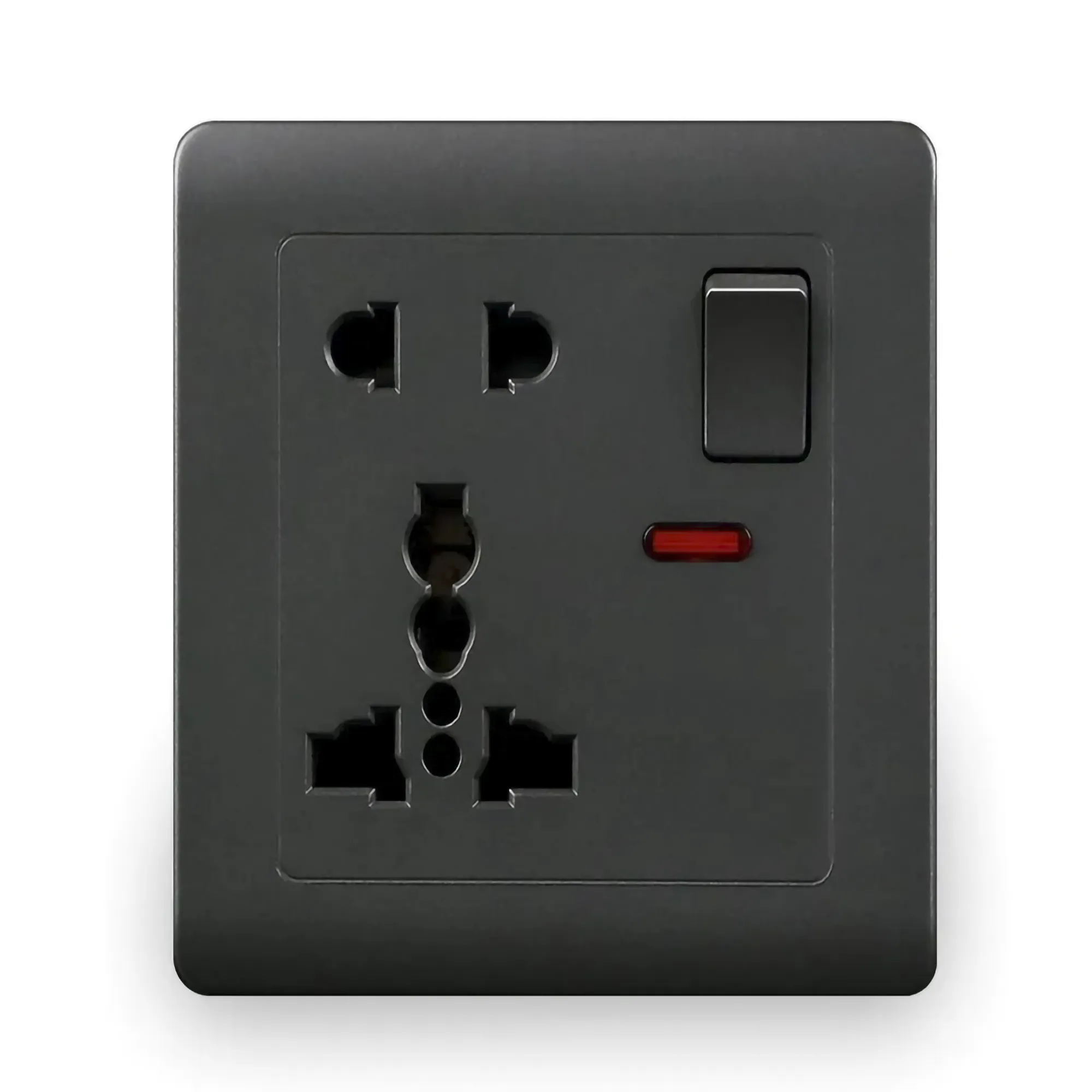 Universal Socket Panel 13A Wall Socket Plug Standard Gray