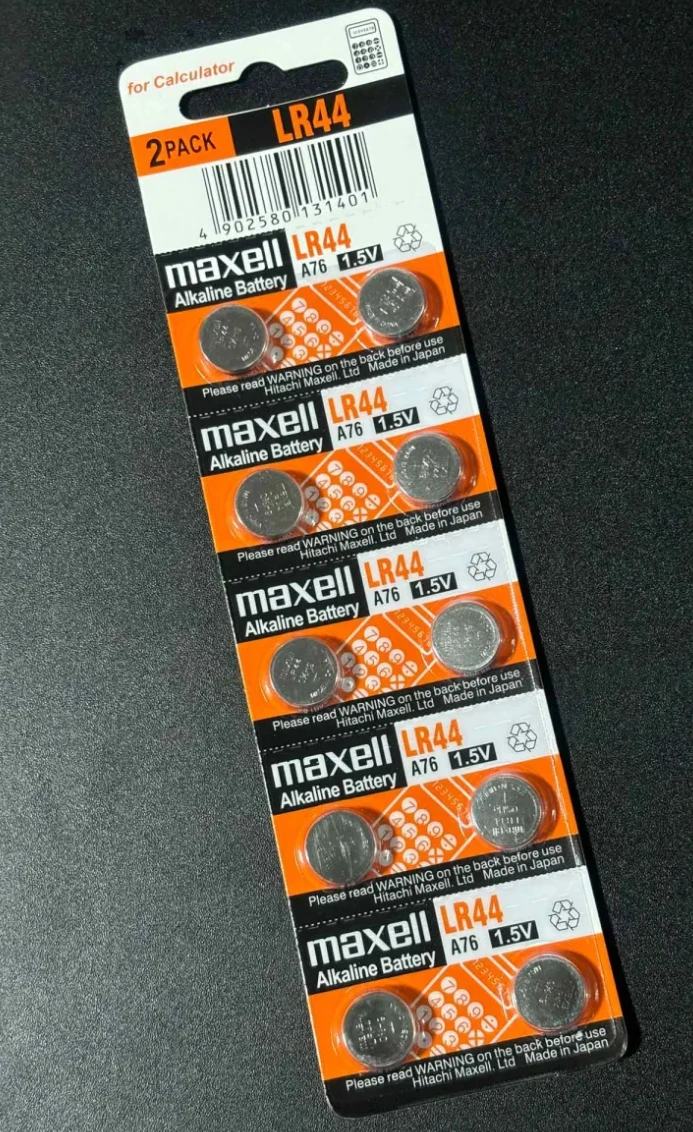 1.5V Maxell Alkaline LR44 Battery (10 PCS)