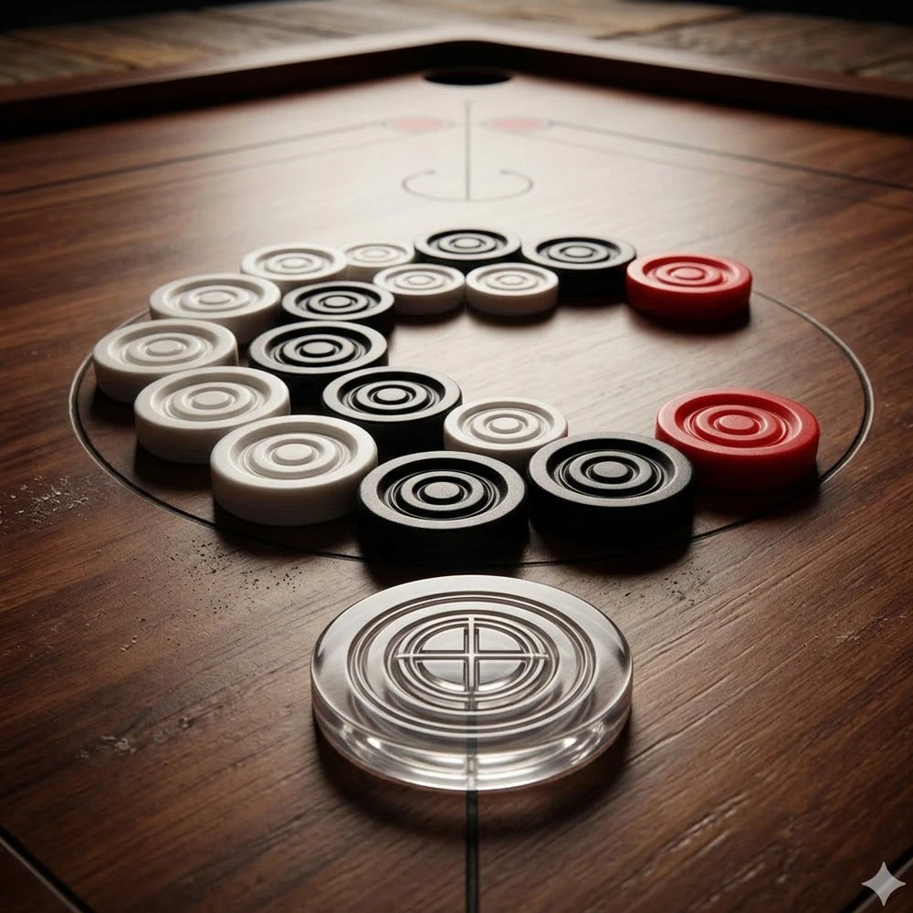 20Pcs Plastic Champion Carrom Coins Set - image 5