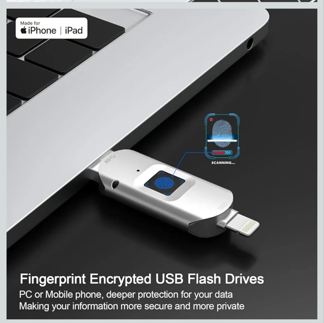 2in1 finger print flash drive 128gb - image 3