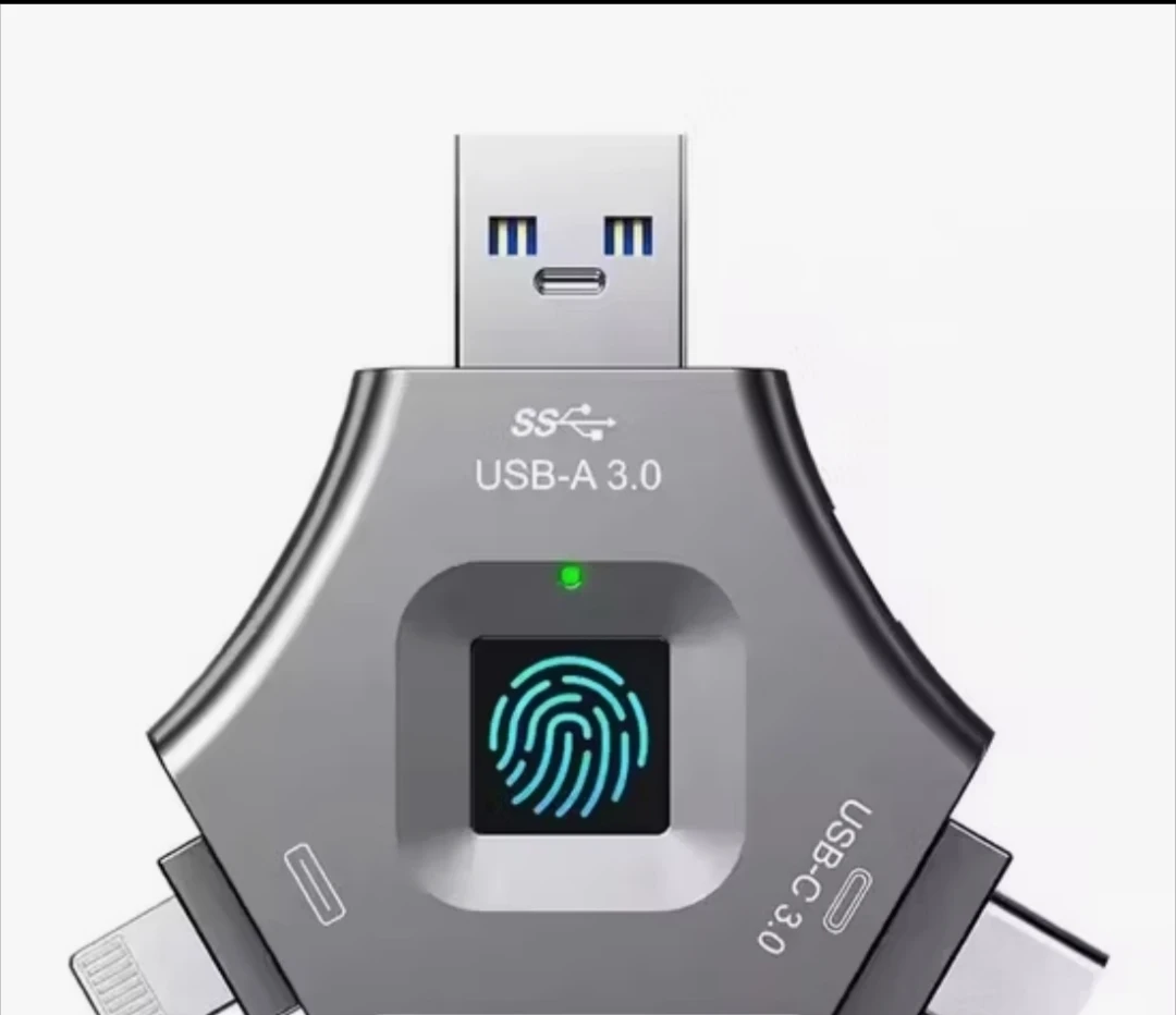 3in1 finger print flash drive 128gb - image 1