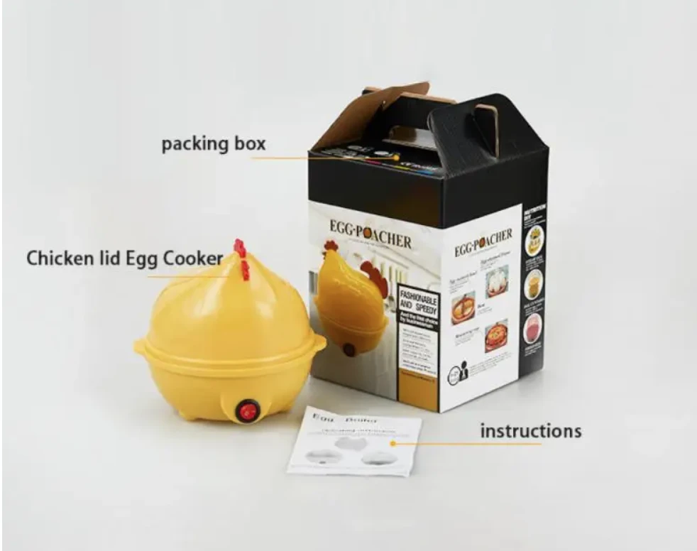 7 Eggs Electric Egg Boiler Chicken Shape Eggs - image 8