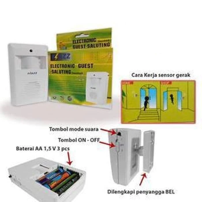 Alarm Bell Motion Sensor Doorbell for Home Office Shop - image 3