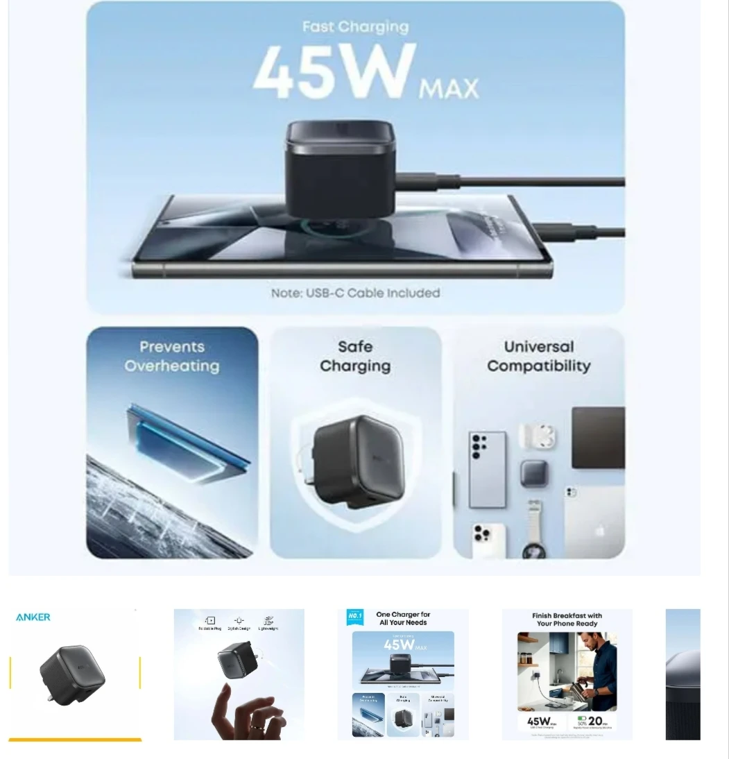 Anker 45w chager with smart display - image 2