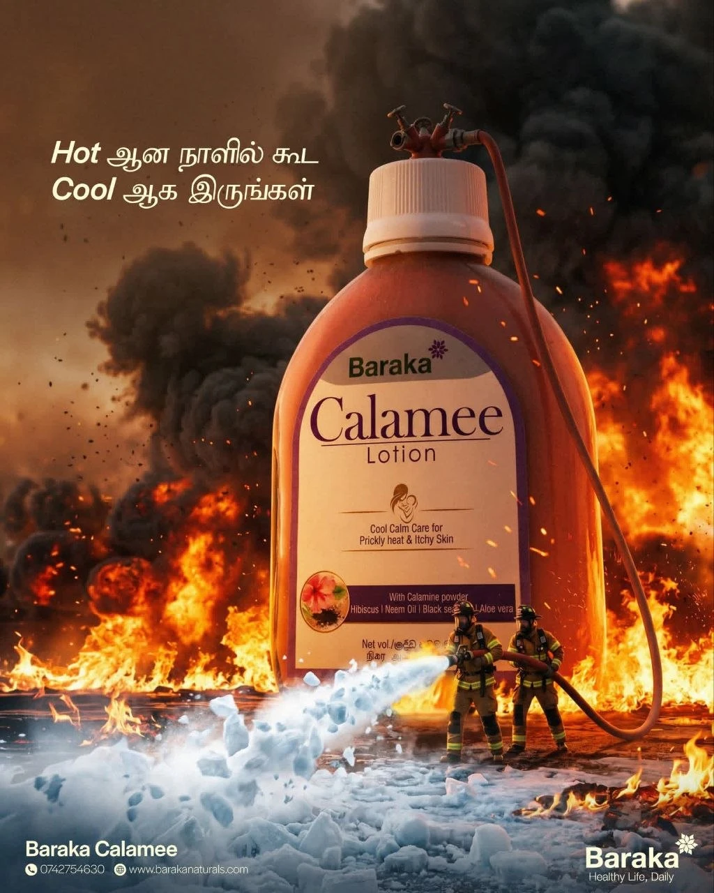 Baraka Calamee Lotion 100ml - Prickly Heat & Itchy Skin - image 4