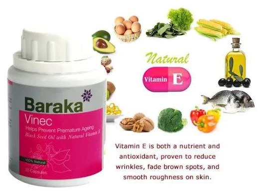 BARAKA Vinec Black Seed Oil with Vitamin E 30 Capsules - image 5