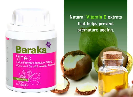 BARAKA Vinec Black Seed Oil with Vitamin E 30 Capsules - image 4