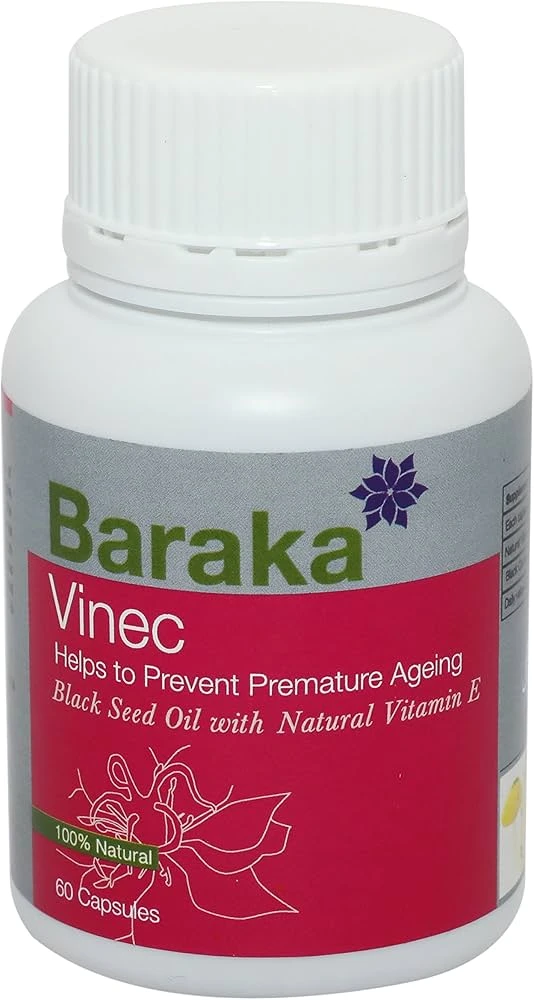 BARAKA Vinec Black Seed Oil with Vitamin E 30 Capsules - image 10