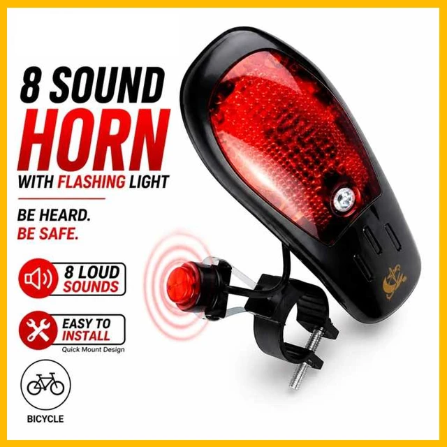 Bicycle Electric Horn 8 Sound Loud Bike Horn Bell