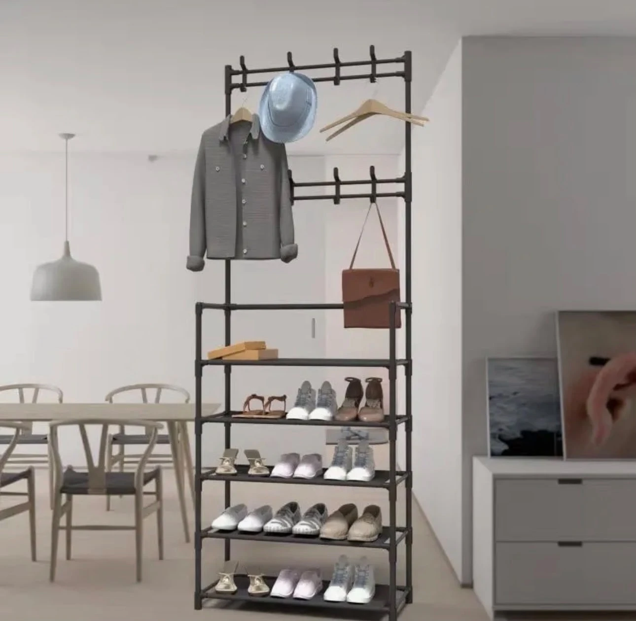 COLTHES RACK & SHOE RACK SIZE 80CM (FIVE LAYER) - image 3
