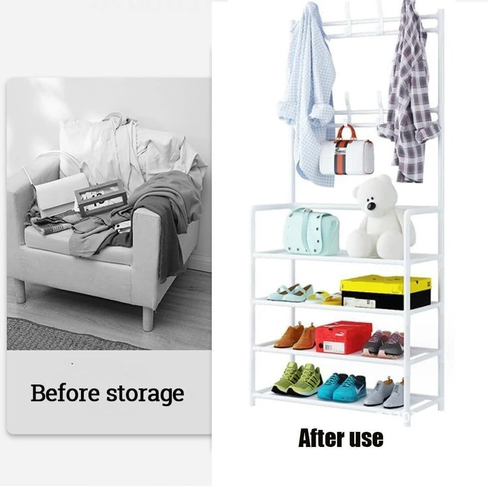 COLTHES RACK & SHOE RACK SIZE 80CM (FIVE LAYER) - image 6