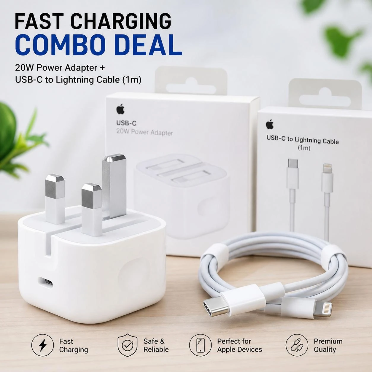 Fast Charger 20W With Lightning USB-C Cable - image 2