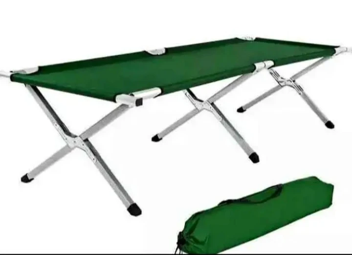 Folding camping bed