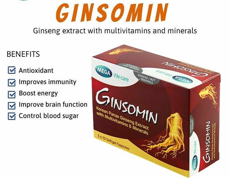 Ginsomin Korean Ginseng with Multivitamins&Minerals 1cap - image 6