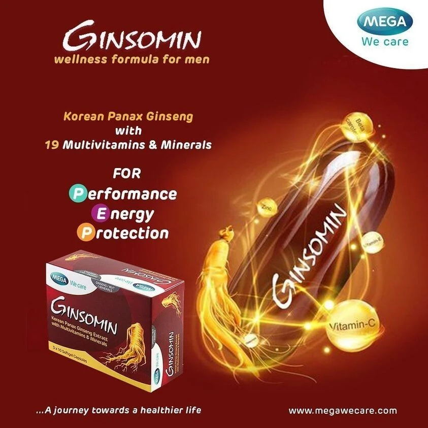 Ginsomin Korean Ginseng with Multivitamins&Minerals 1cap