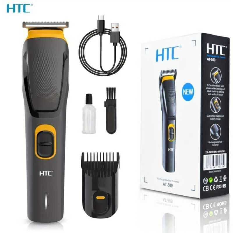 HTC AT-509 Mens Rechargeable Cordless Hair Beard Trimmer