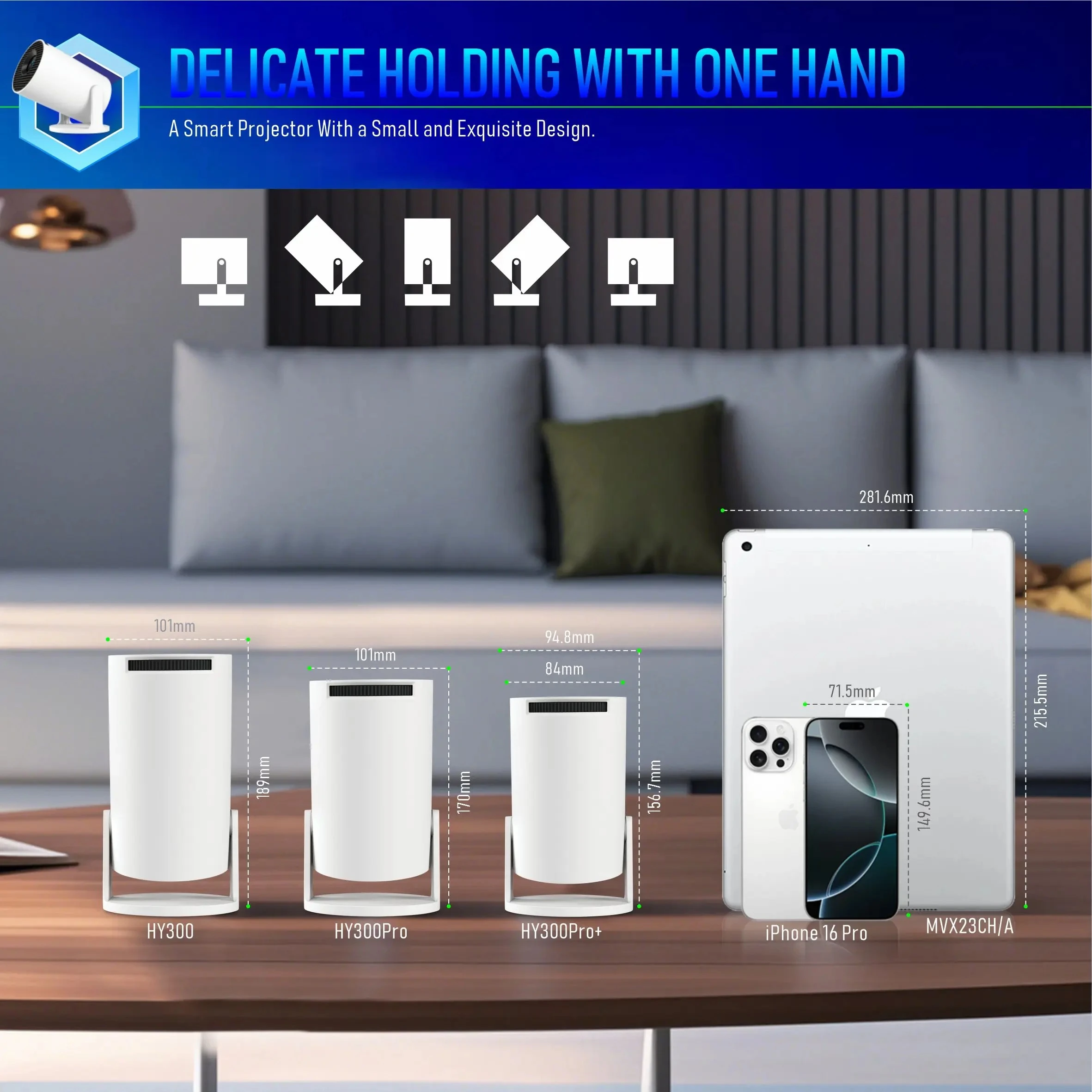 HY300 Pro Plus Projector Built in 1280*720P Android 14 - image 4