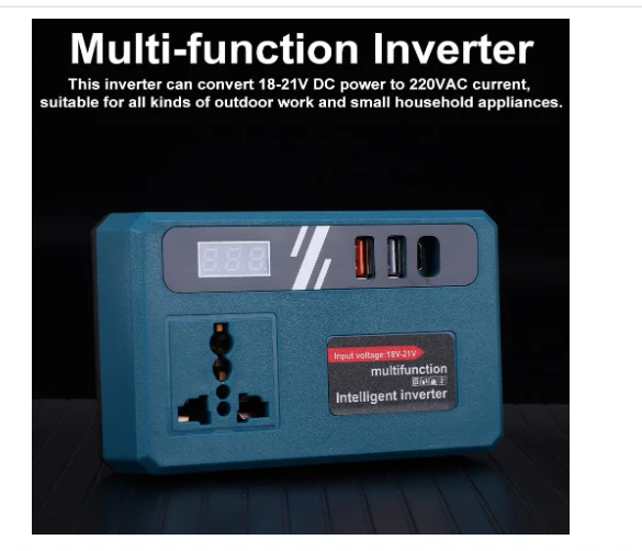 Lithium Battery Inverter Power Bank, AC220V/DC5V/21V
