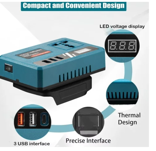Lithium Battery Inverter Power Bank, AC220V/DC5V/21V - image 2
