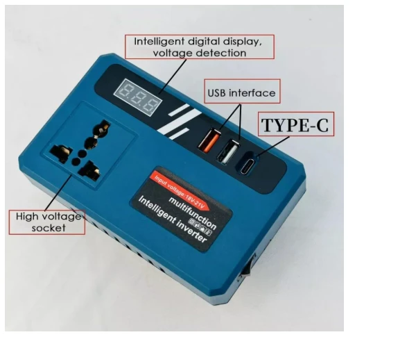 Lithium Battery Inverter Power Bank, AC220V/DC5V/21V - image 3