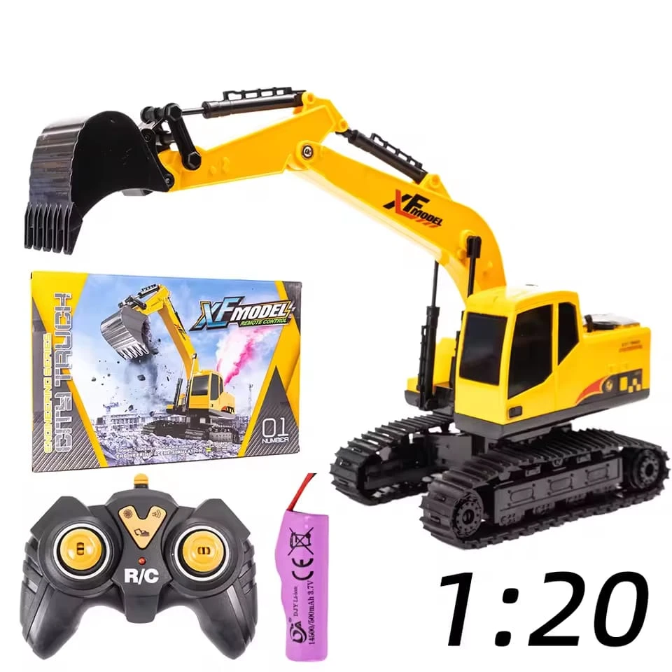 New 1/20 Remote Control Excavator 7 Channel RC Excavator - image 2