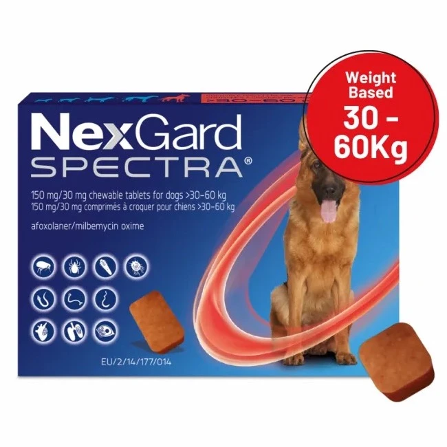 NEXGARD Spectra 150mg (1Tb) for Extra Large 30–60Kg Dogs