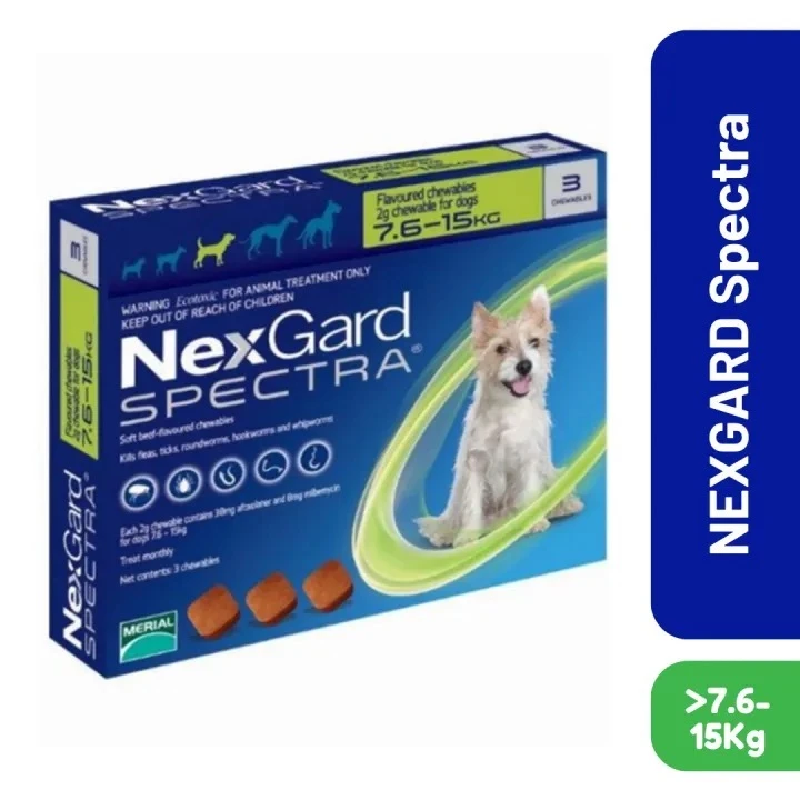 NEXGARD Spectra Chew 38mg (1 Tb) for Medium 7.5-15Kg Dog - image 12