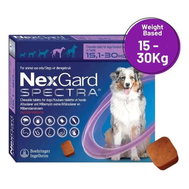 NEXGARD Spectra Chew 75mg (1 Tb) for Large 15-30Kg Dogs