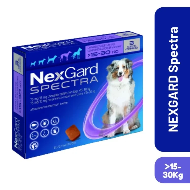 NEXGARD Spectra Chew 75mg (1 Tb) for Large 15-30Kg Dogs - image 12