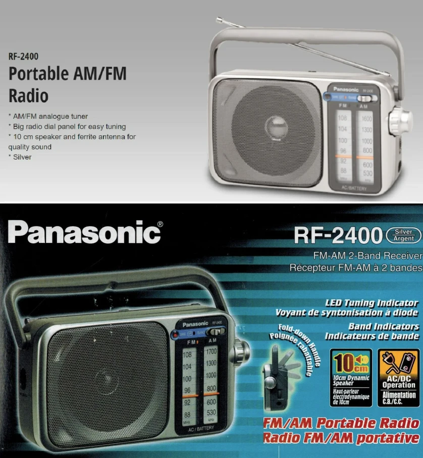 PANASONIC RF-2400D Portable FM/AM Radio - image 3