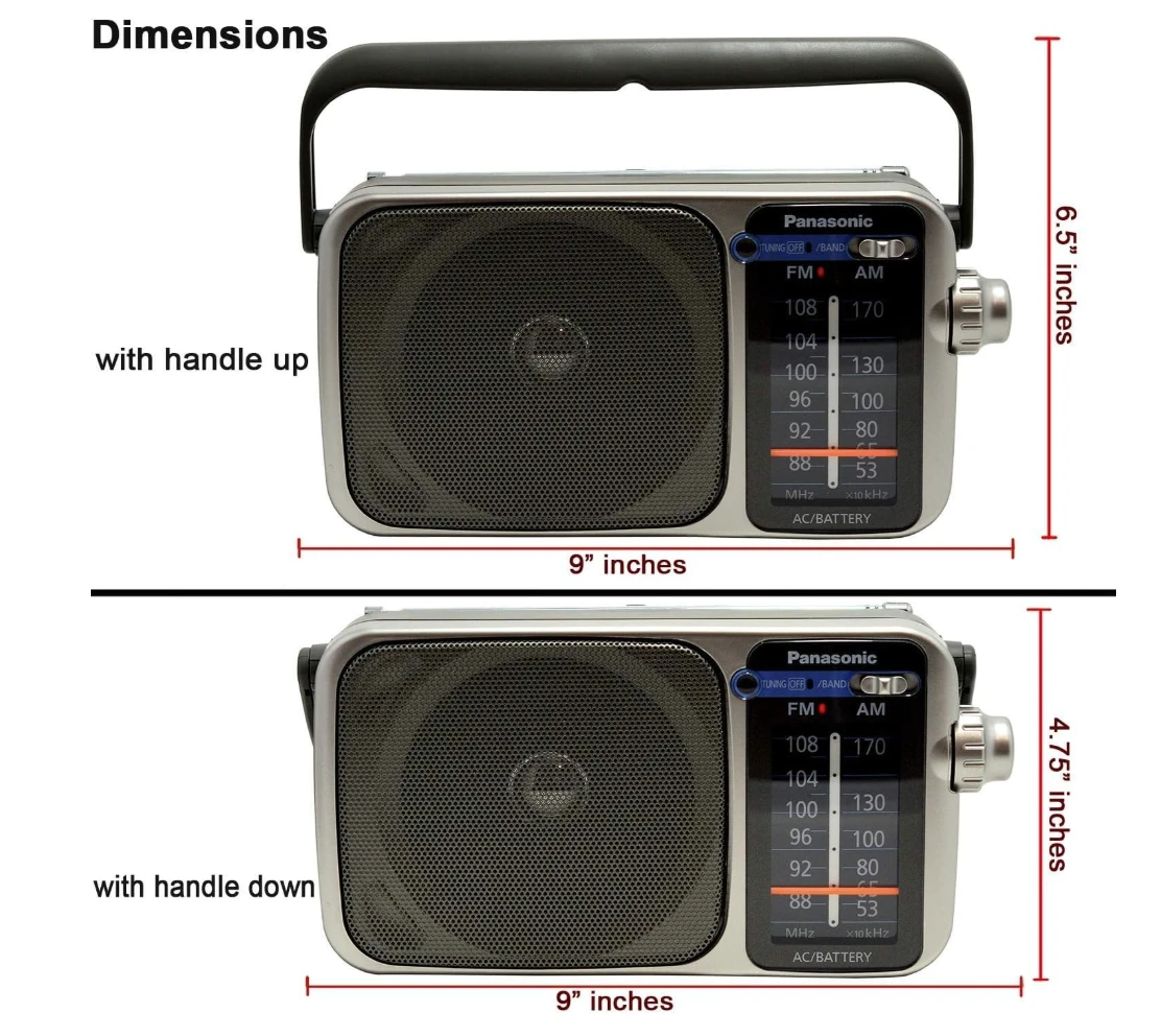 PANASONIC RF-2400D Portable FM/AM Radio - image 6