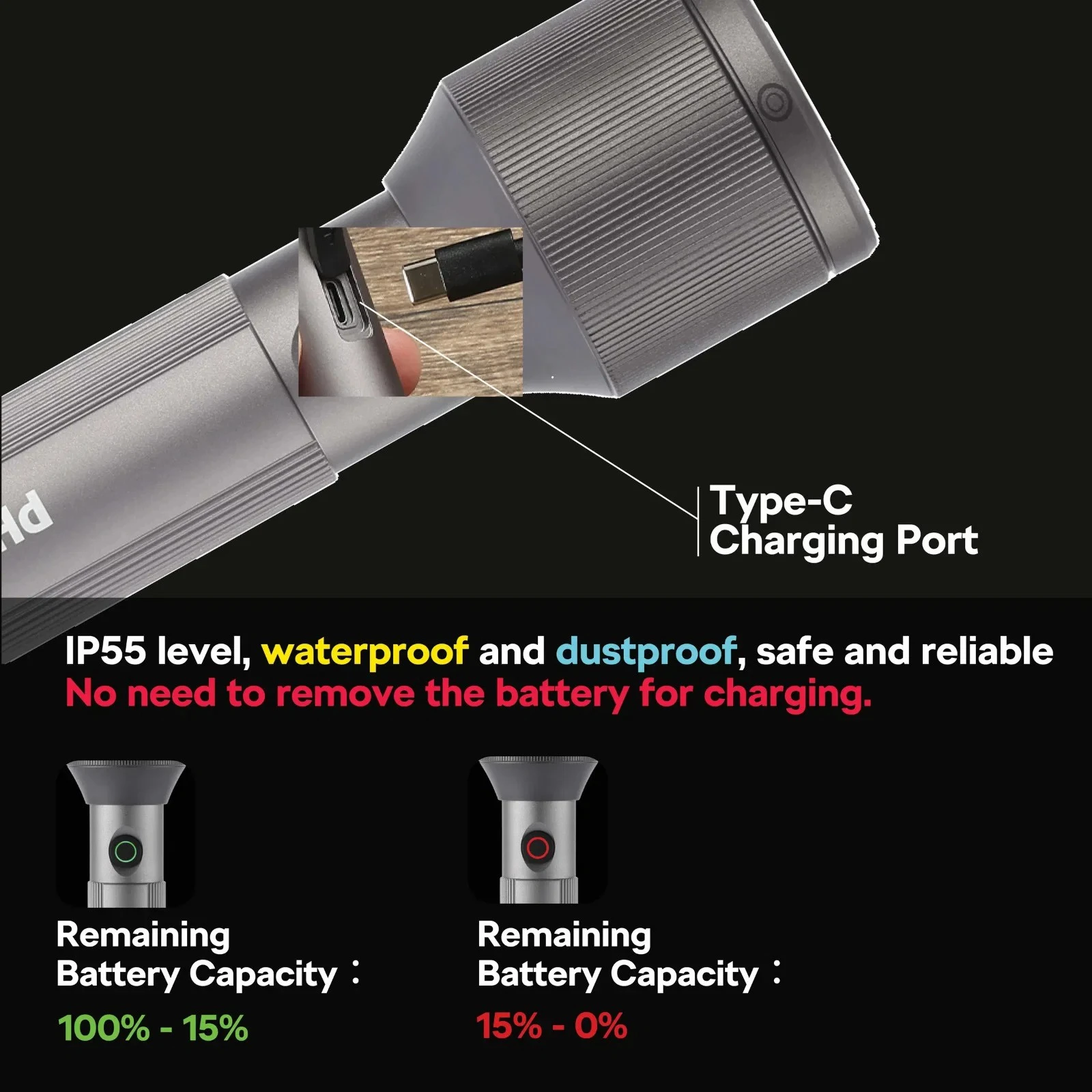 Philips SFL2242 /56 Aircraft Aluminium Flashlight - image 7