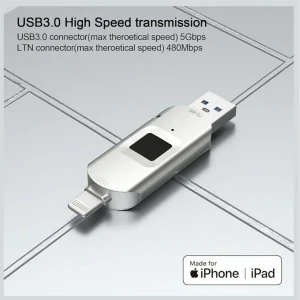 2in1 finger print flash drive 128gb