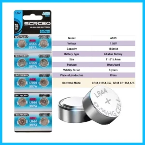 LR41/LR44/LR1130 ALKALINE 1.55V BATTERY (10 PCS )