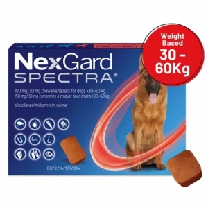 NEXGARD Spectra 150mg (1Tb) for Extra Large 30–60Kg Dogs