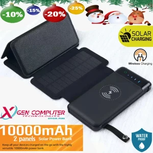 Solar Power Bank 10000mAh with Solar 5 Panels