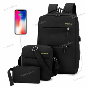 waterproof fabric 3 pcs laptop backpack School b