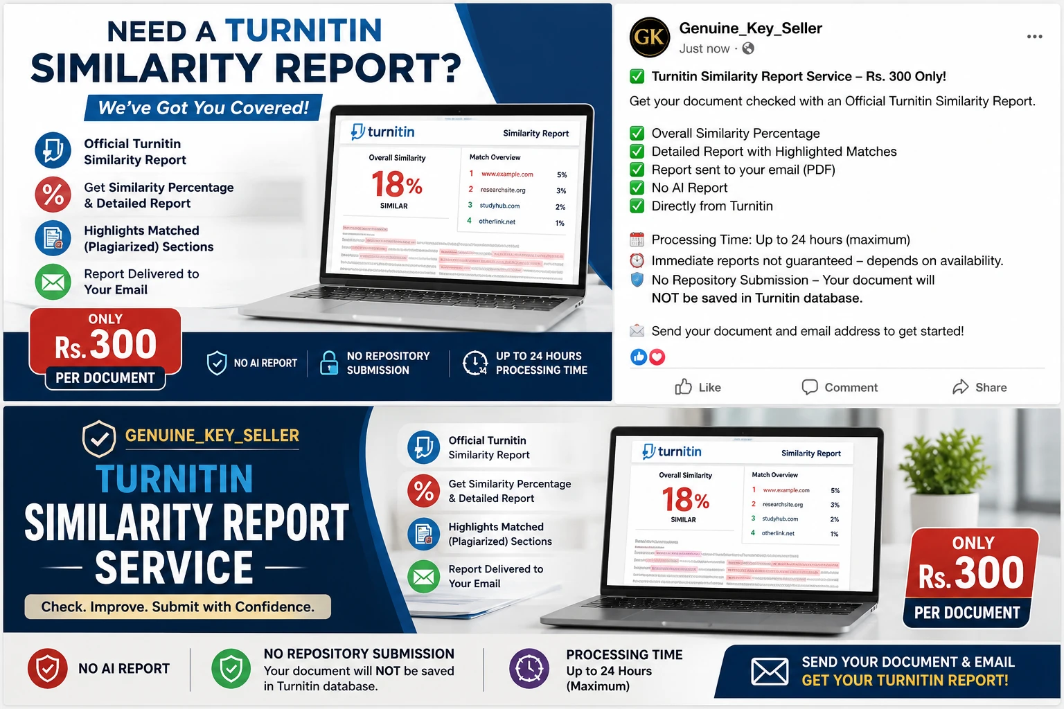 Turnitin Similarity Report Service (Per Report)
