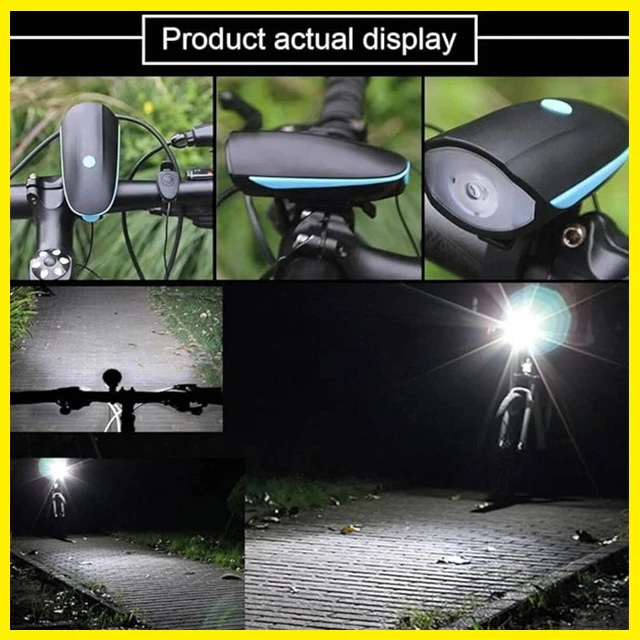 USB Rechargeable Bicycle Horn with 300 Lumens Light