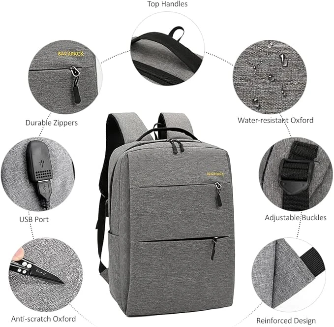 waterproof fabric 3 pcs laptop backpack School b - image 7
